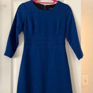 Banana Republic Scallop Waist Blue Dress
